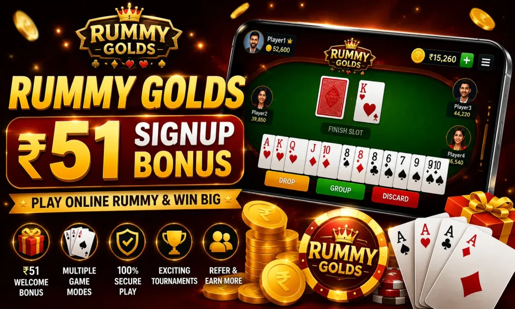 Rummy Gold ₹51 Signup Bonus – Get Welcome Reward & Start Playing Online Rummy