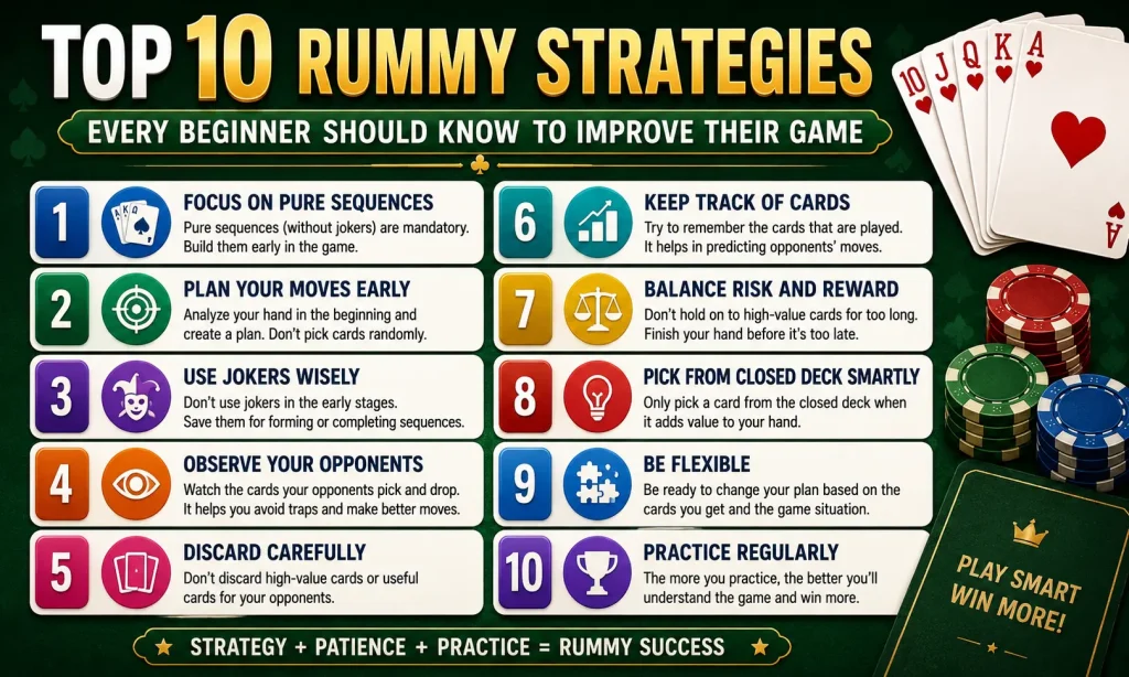 Top 10 Rummy Strategies Every Beginner Should Know to Improve Their Game