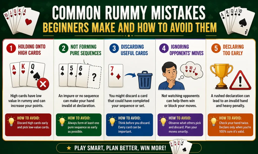Common Rummy Mistakes Beginners Make and How to Avoid Them
