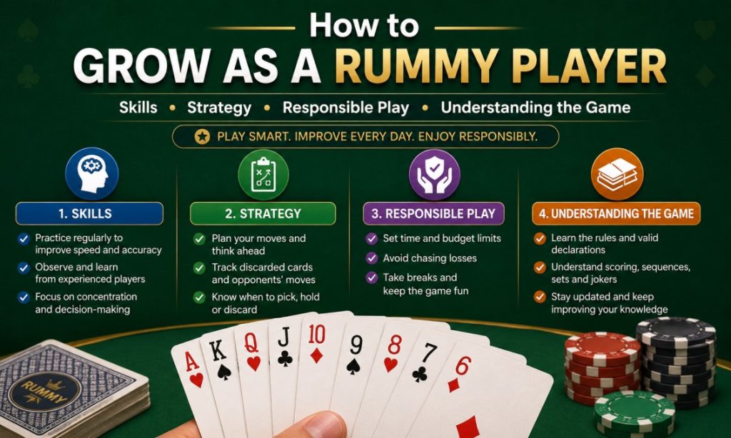 How to Grow as a Rummy Player: Skills, Strategy, Responsible Play, and Understanding the Game