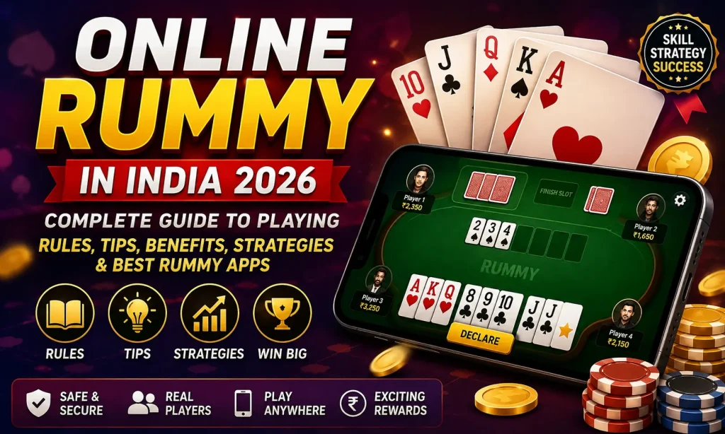 Online Rummy in India 2026 – Complete Guide to Playing Rummy, Rules, Tips, Benefits, Strategies & Responsible Gaming