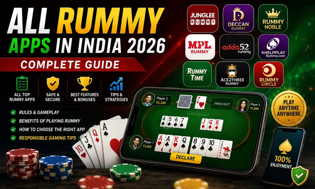 All Rummy Apps in India (2026) – Complete Guide to Online Rummy Apps, Features, Safety & How to Choose the Right Platform