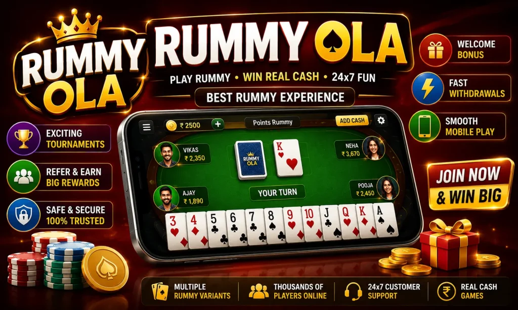 Rummy Ola Review 2026 – Complete Guide, Features, Earning Potential, Pros & Cons